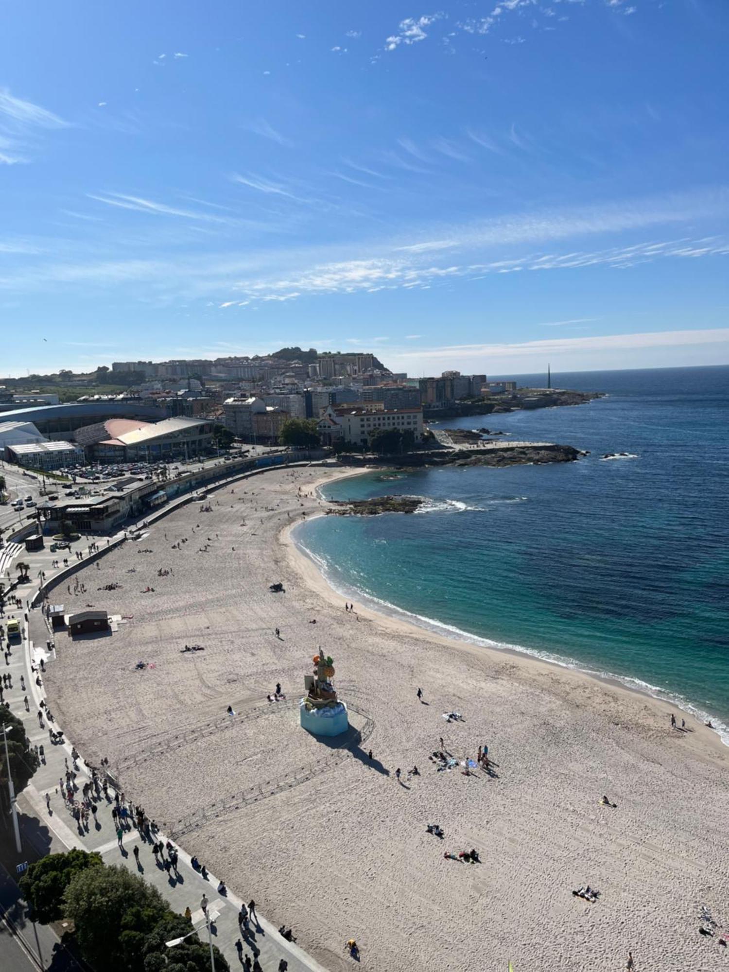 Primera Linea Playa Riazor La Coruña Esterno foto